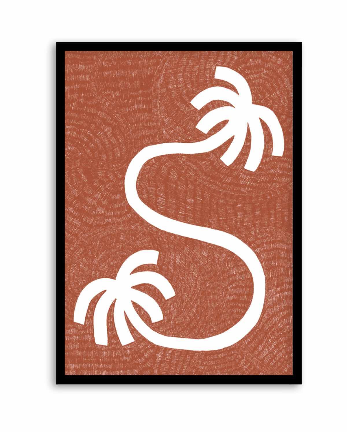 Palm Tree Path Terracotta by Shatha Al Dafai | Art Print from Olive et Oriel where you can shop wallpaper and artworks online
