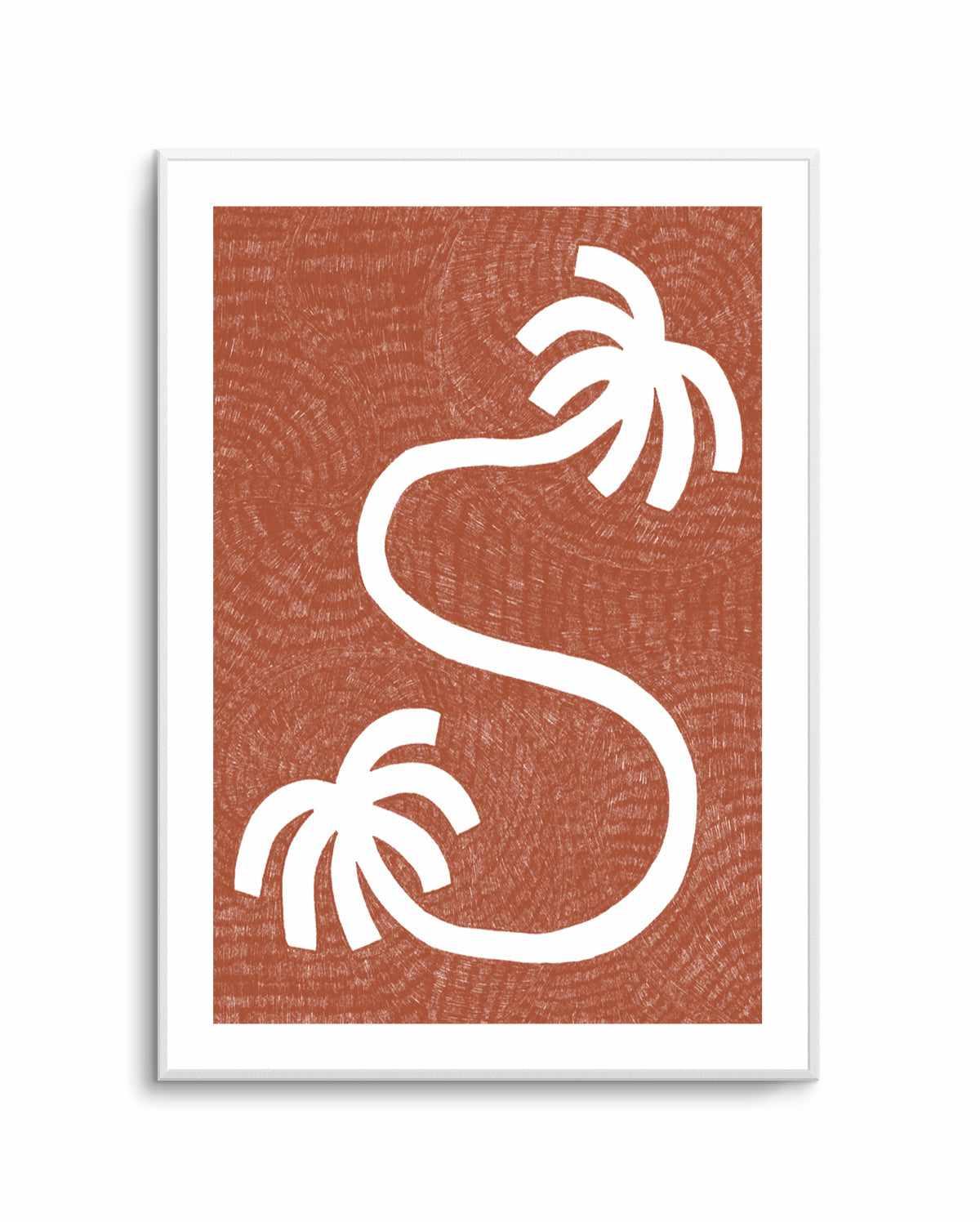 Palm Tree Path Terracotta by Shatha Al Dafai | Art Print from Olive et Oriel where you can shop wallpaper and artworks online