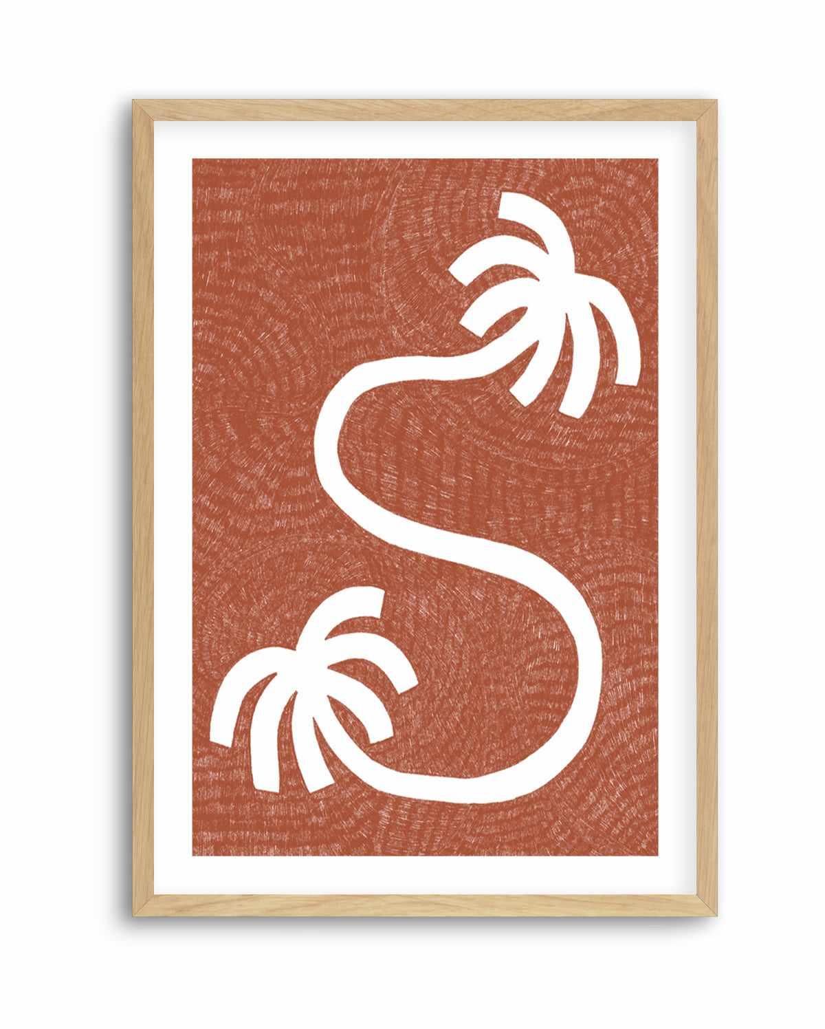 Palm Tree Path Terracotta by Shatha Al Dafai | Art Print from Olive et Oriel where you can shop wallpaper and artworks online