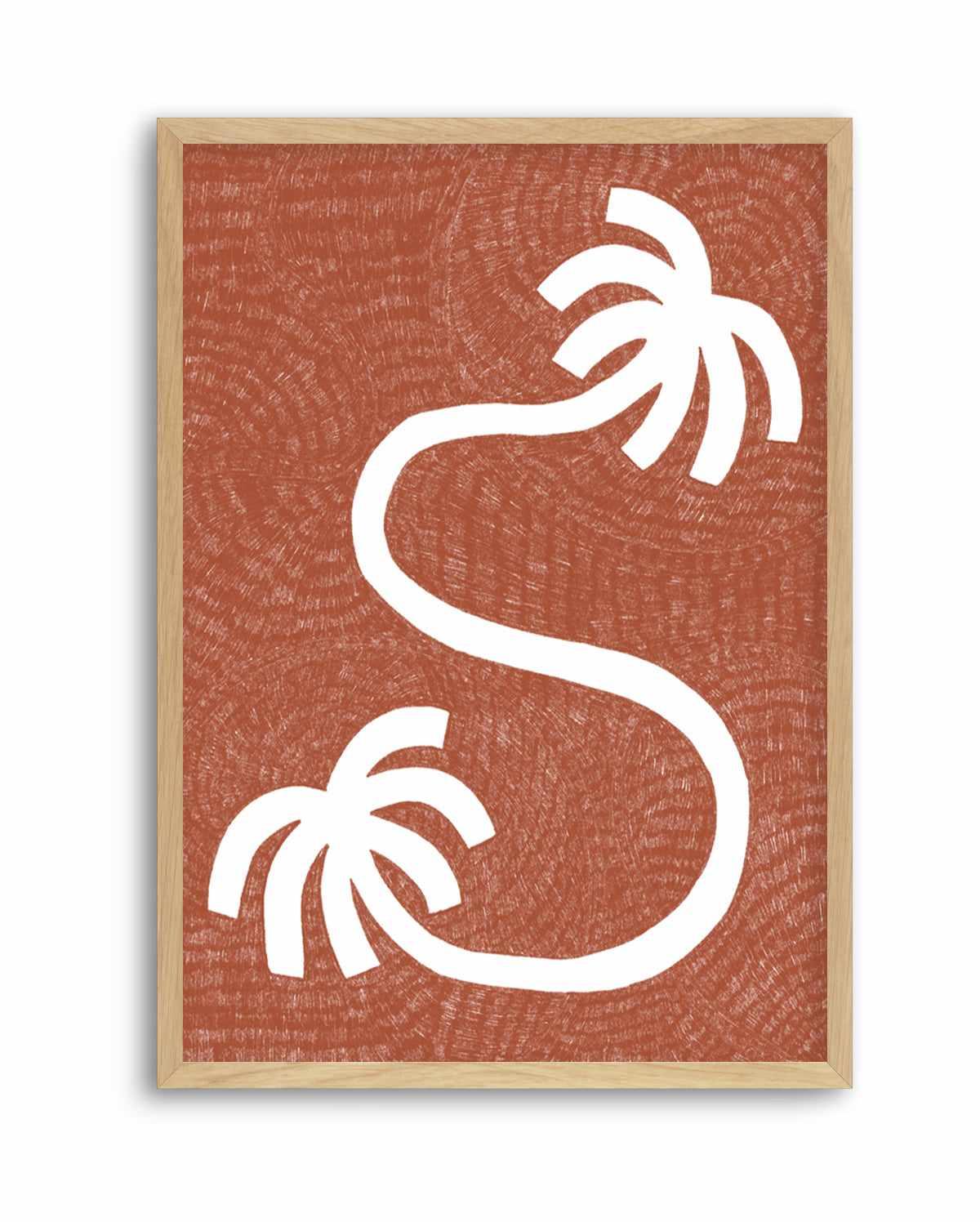 Palm Tree Path Terracotta by Shatha Al Dafai | Art Print from Olive et Oriel where you can shop wallpaper and artworks online