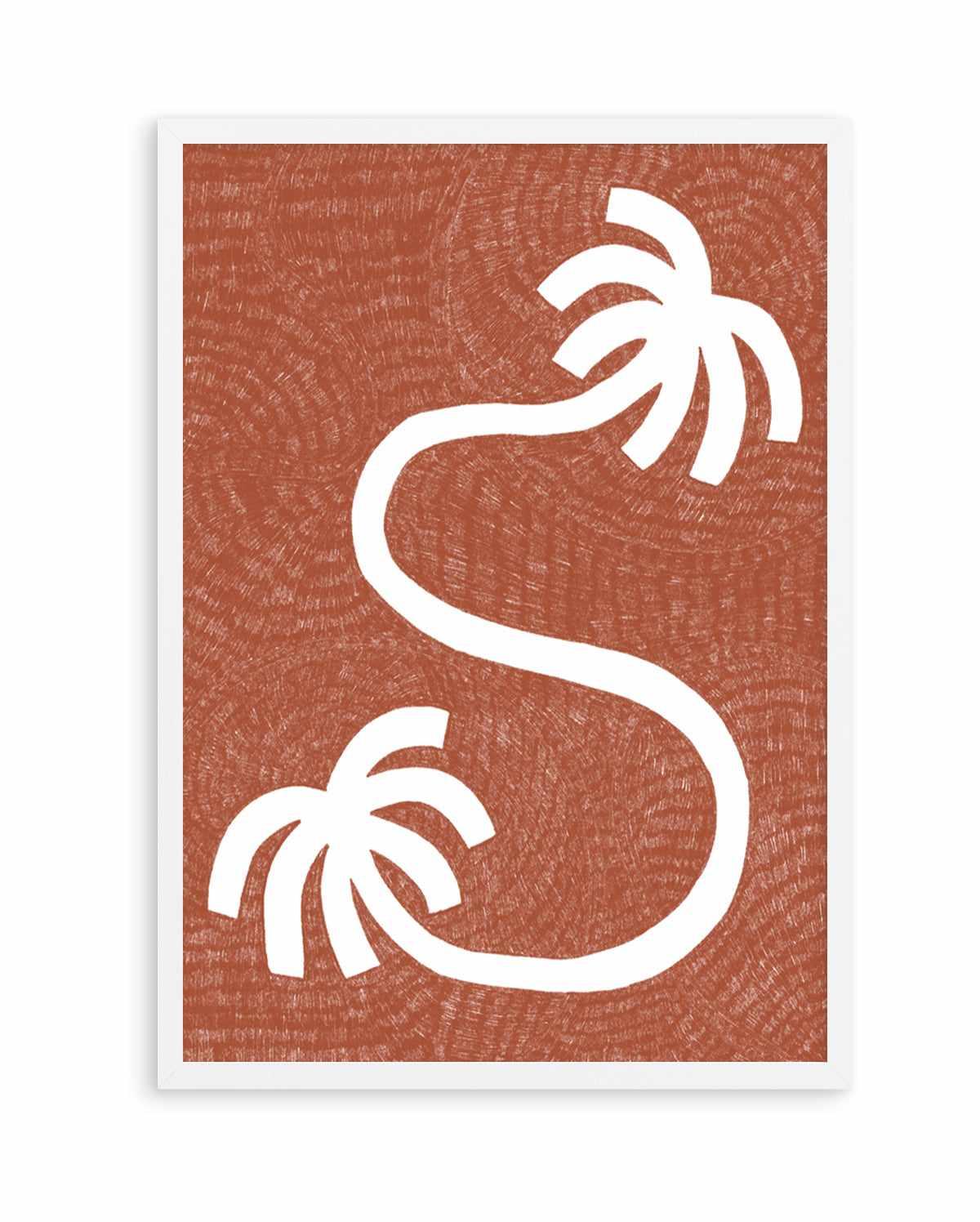 Palm Tree Path Terracotta by Shatha Al Dafai | Art Print from Olive et Oriel where you can shop wallpaper and artworks online