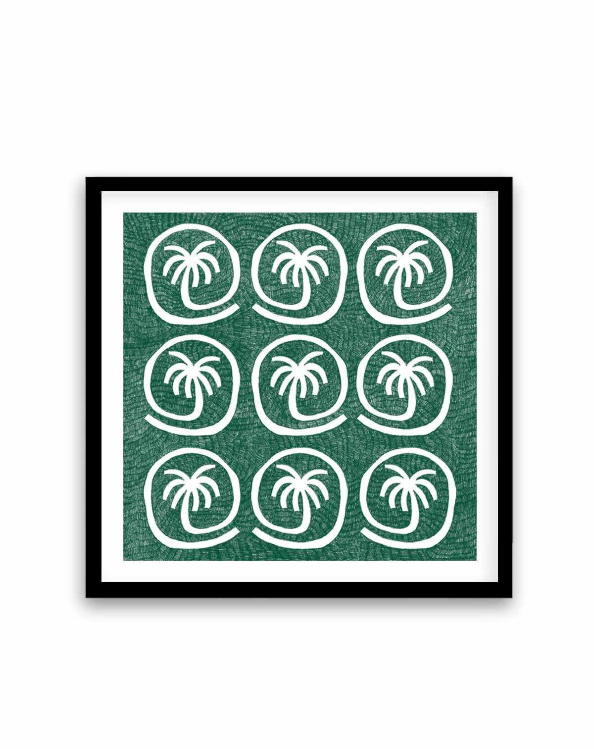 Palm Tree Tiles Green by Shatha Al Dafai | Art Print from Olive et Oriel where you can shop wallpaper and artworks online