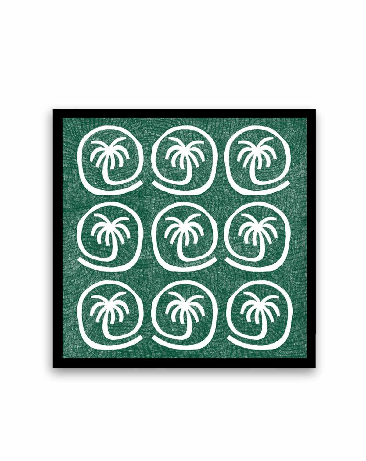 Palm Tree Tiles Green by Shatha Al Dafai | Art Print from Olive et Oriel where you can shop wallpaper and artworks online