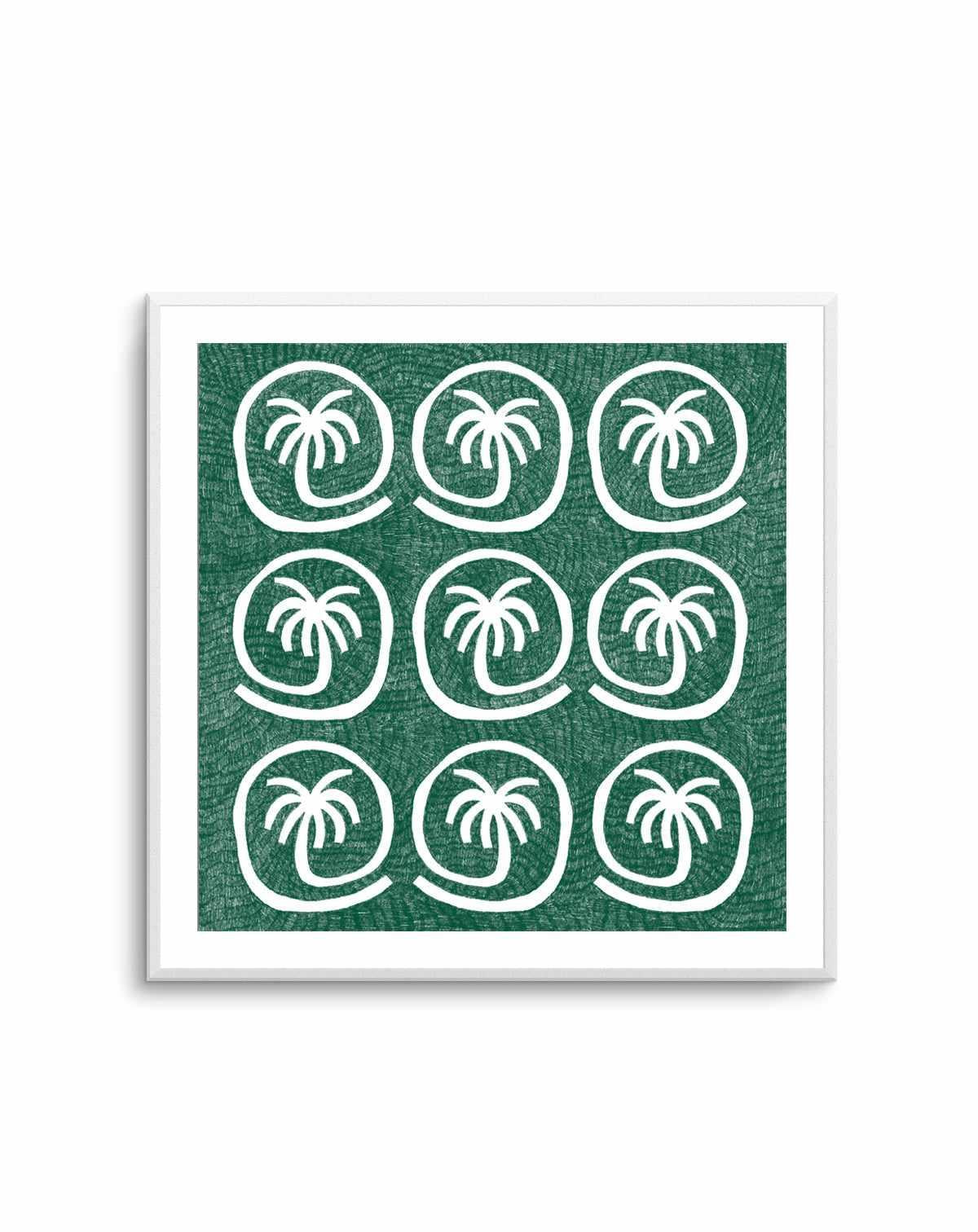 Palm Tree Tiles Green by Shatha Al Dafai | Art Print from Olive et Oriel where you can shop wallpaper and artworks online