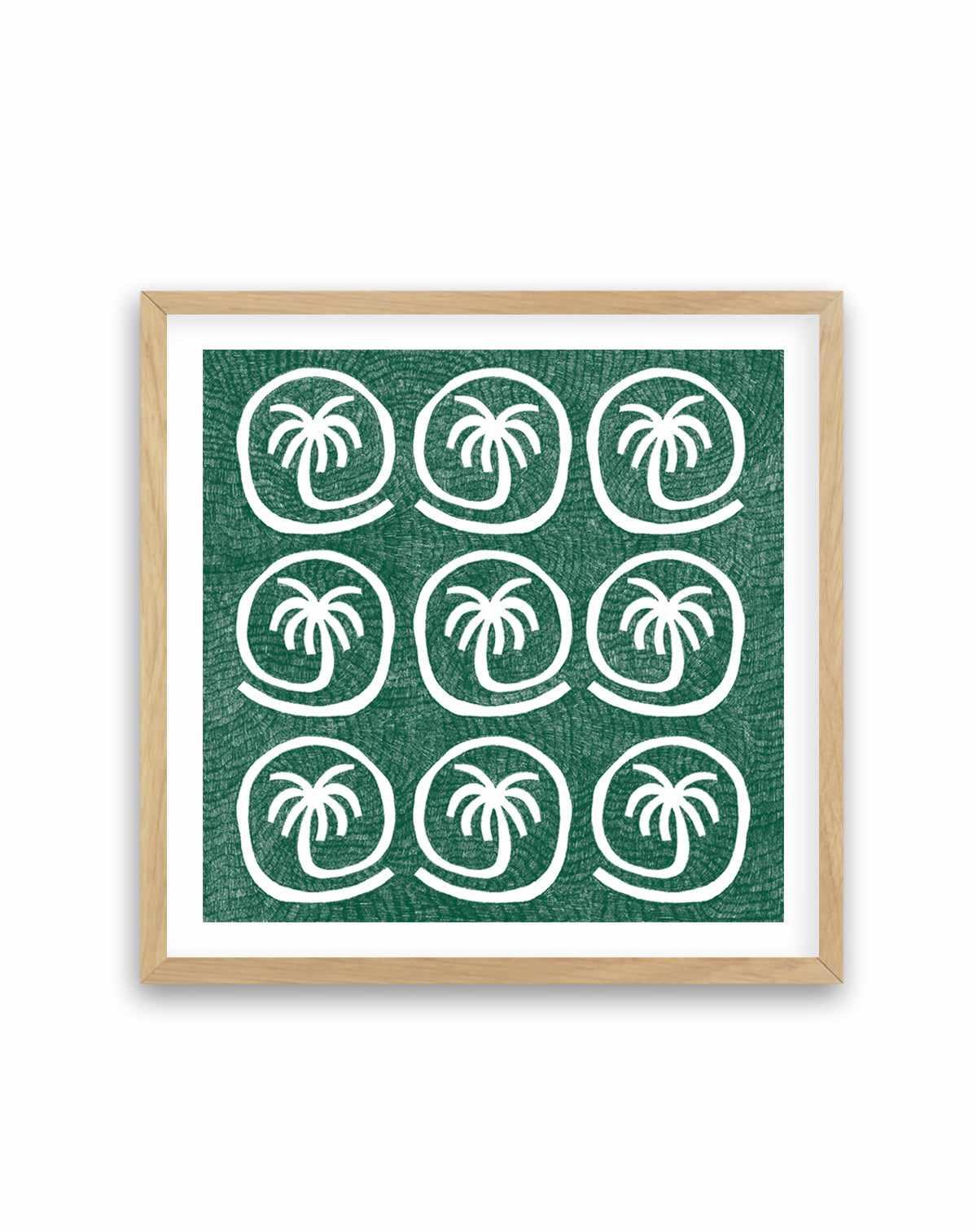Palm Tree Tiles Green by Shatha Al Dafai | Art Print from Olive et Oriel where you can shop wallpaper and artworks online