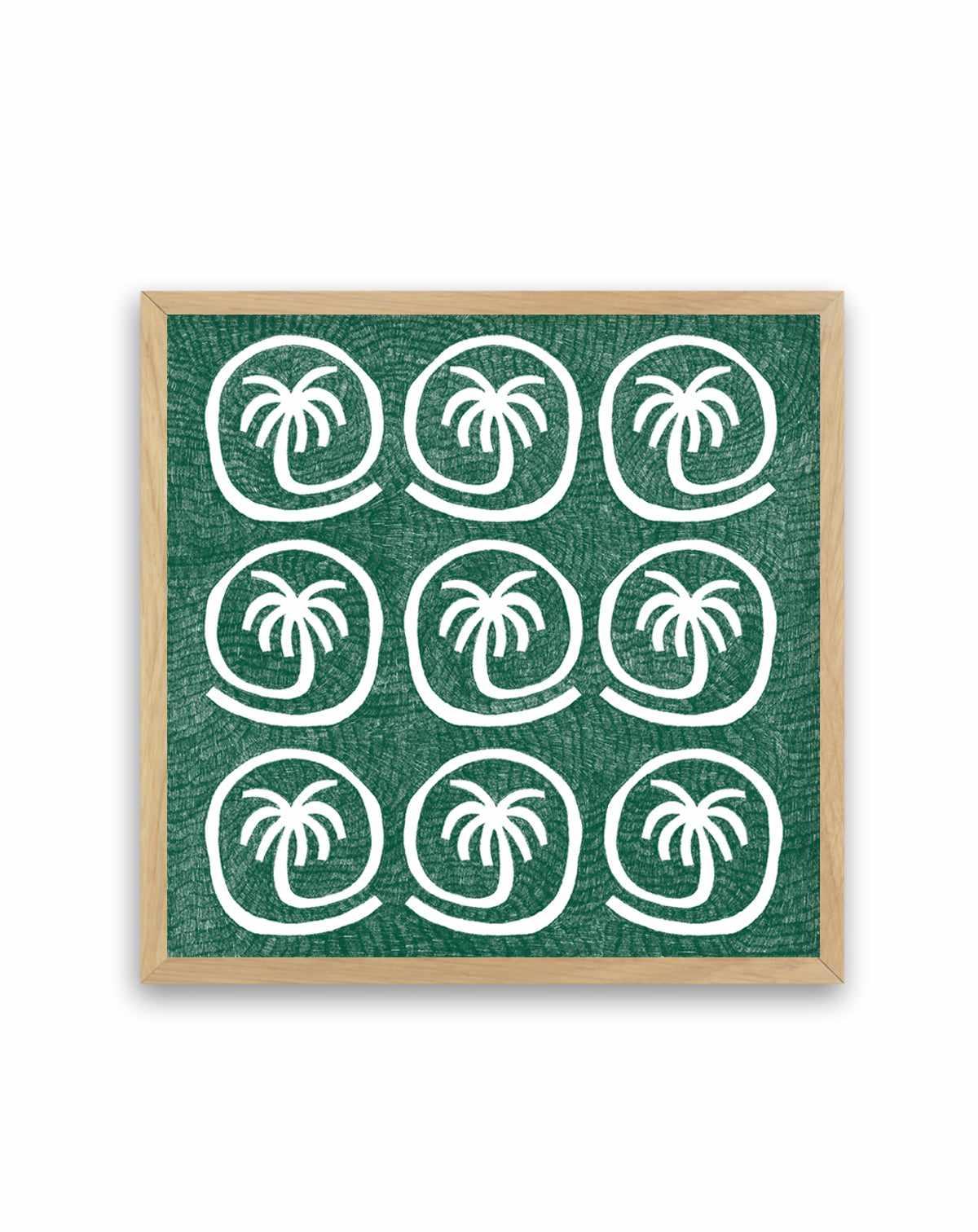 Palm Tree Tiles Green by Shatha Al Dafai | Art Print from Olive et Oriel where you can shop wallpaper and artworks online