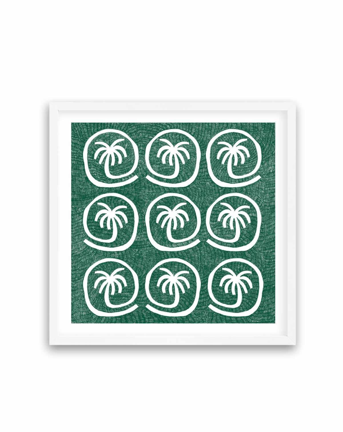 Palm Tree Tiles Green by Shatha Al Dafai | Art Print from Olive et Oriel where you can shop wallpaper and artworks online
