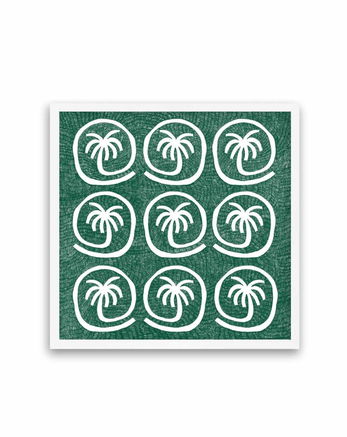 Palm Tree Tiles Green by Shatha Al Dafai | Art Print from Olive et Oriel where you can shop wallpaper and artworks online