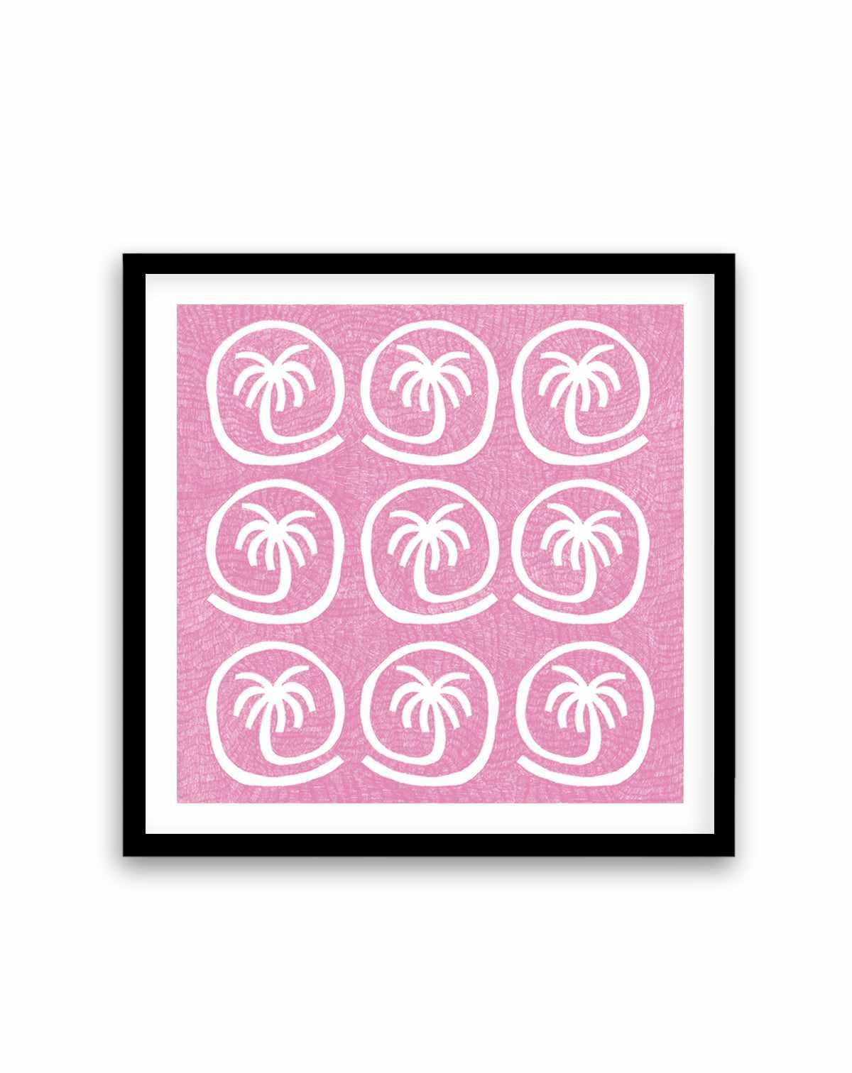 Palm Tree Tiles Pink by Shatha Al Dafai | Art Print from Olive et Oriel where you can shop wallpaper and artworks online