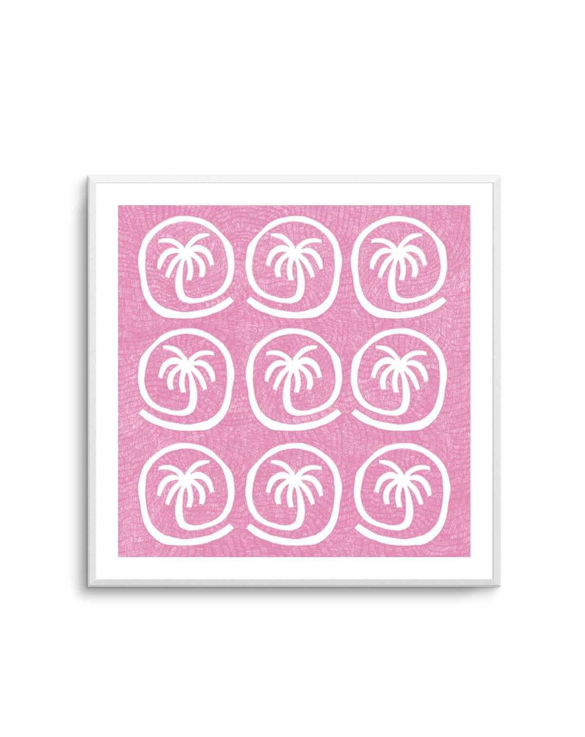 Palm Tree Tiles Pink by Shatha Al Dafai | Art Print from Olive et Oriel where you can shop wallpaper and artworks online