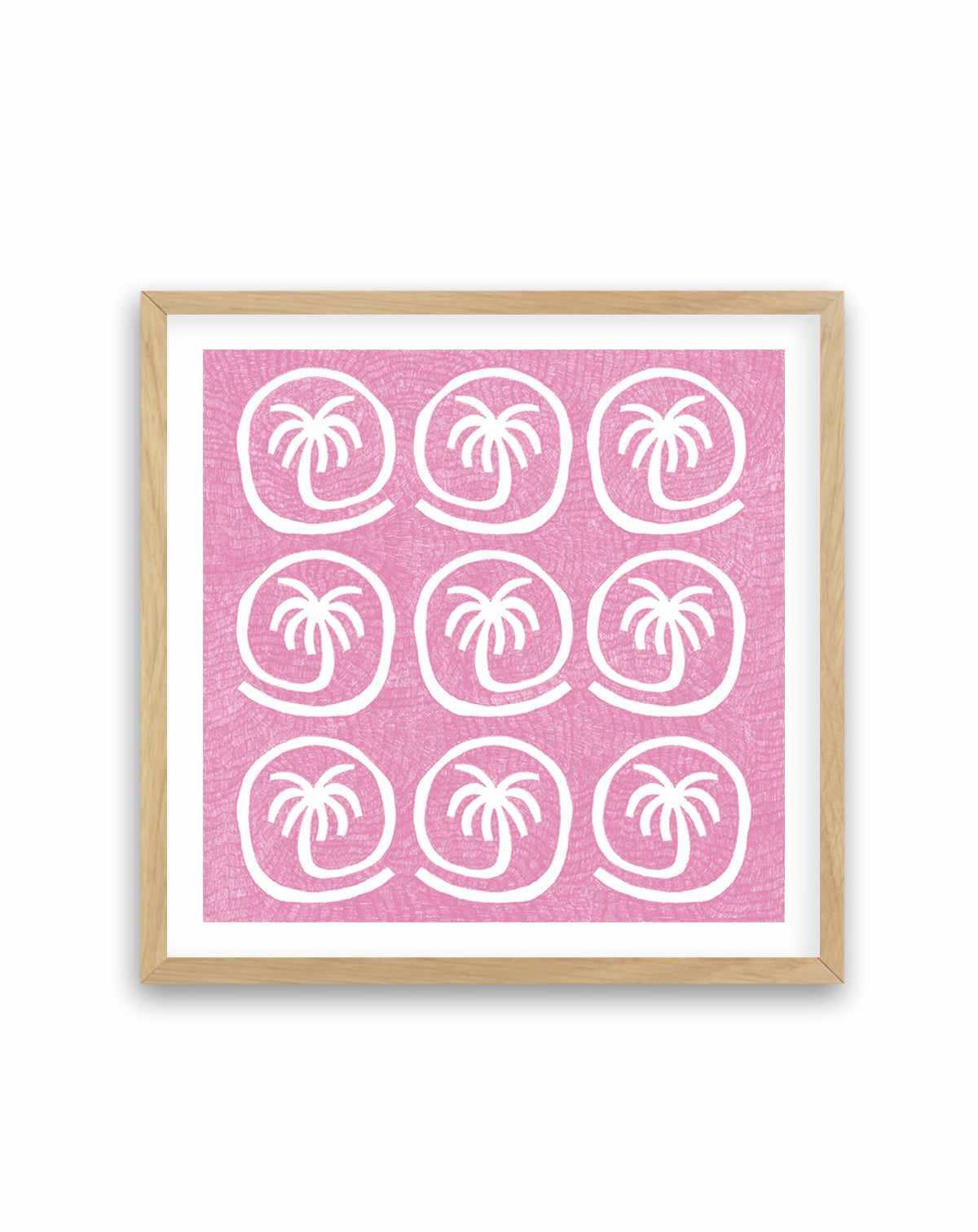 Palm Tree Tiles Pink by Shatha Al Dafai | Art Print from Olive et Oriel where you can shop wallpaper and artworks online