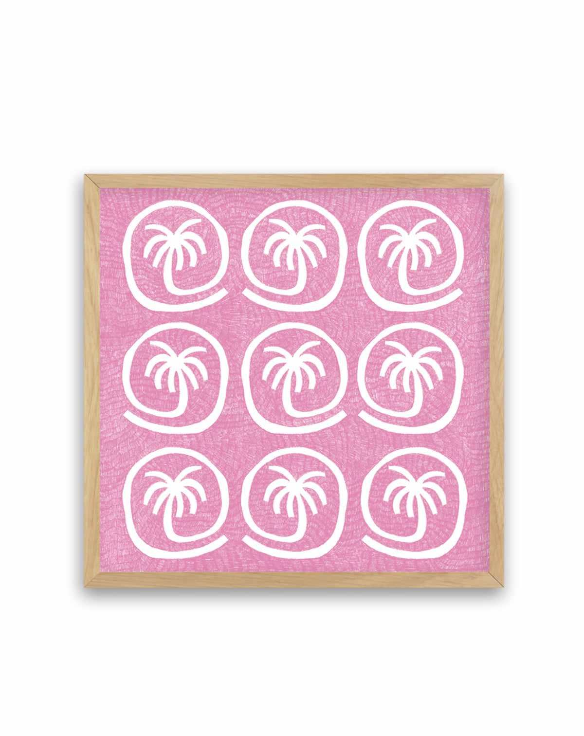 Palm Tree Tiles Pink by Shatha Al Dafai | Art Print from Olive et Oriel where you can shop wallpaper and artworks online