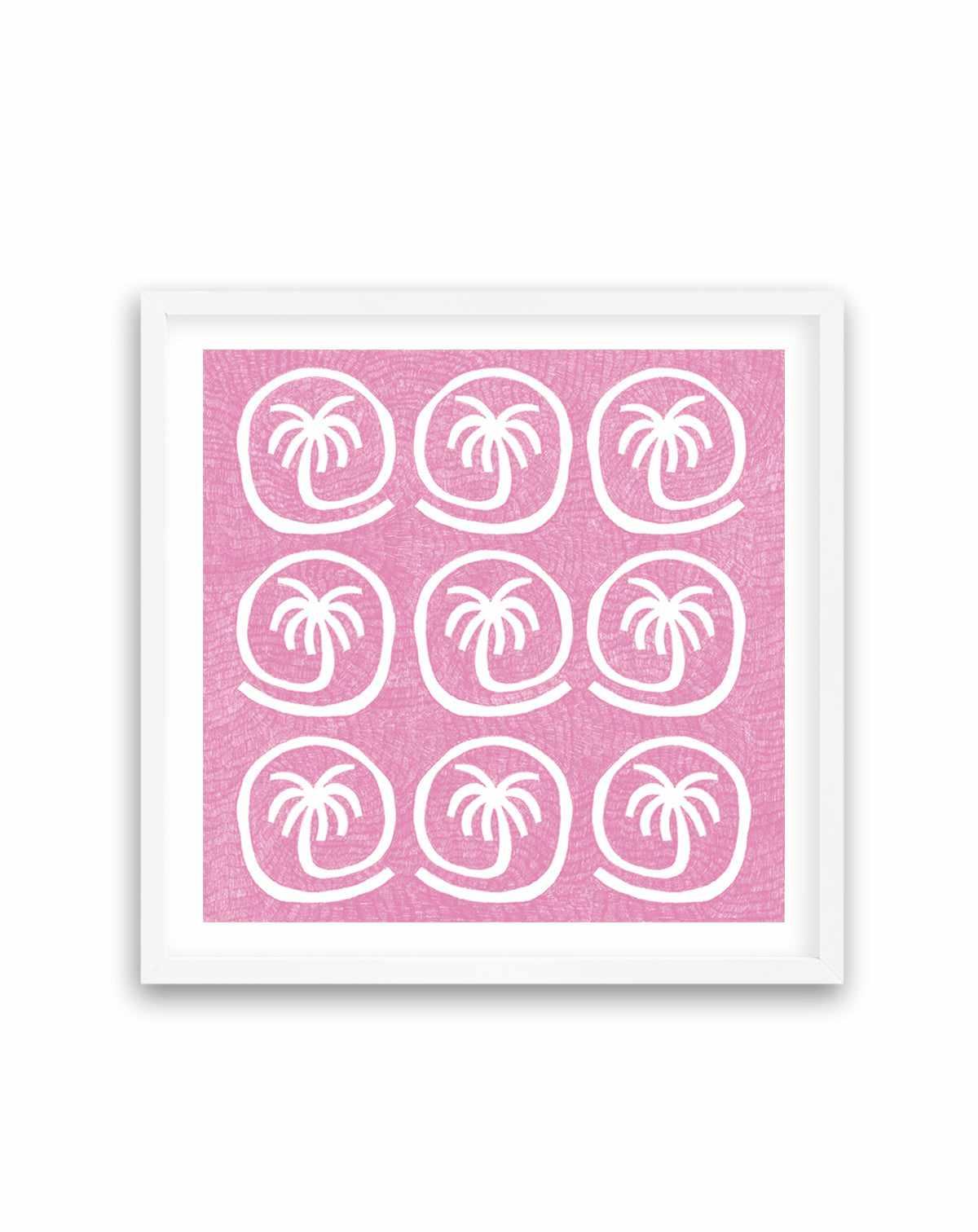 Palm Tree Tiles Pink by Shatha Al Dafai | Art Print from Olive et Oriel where you can shop wallpaper and artworks online