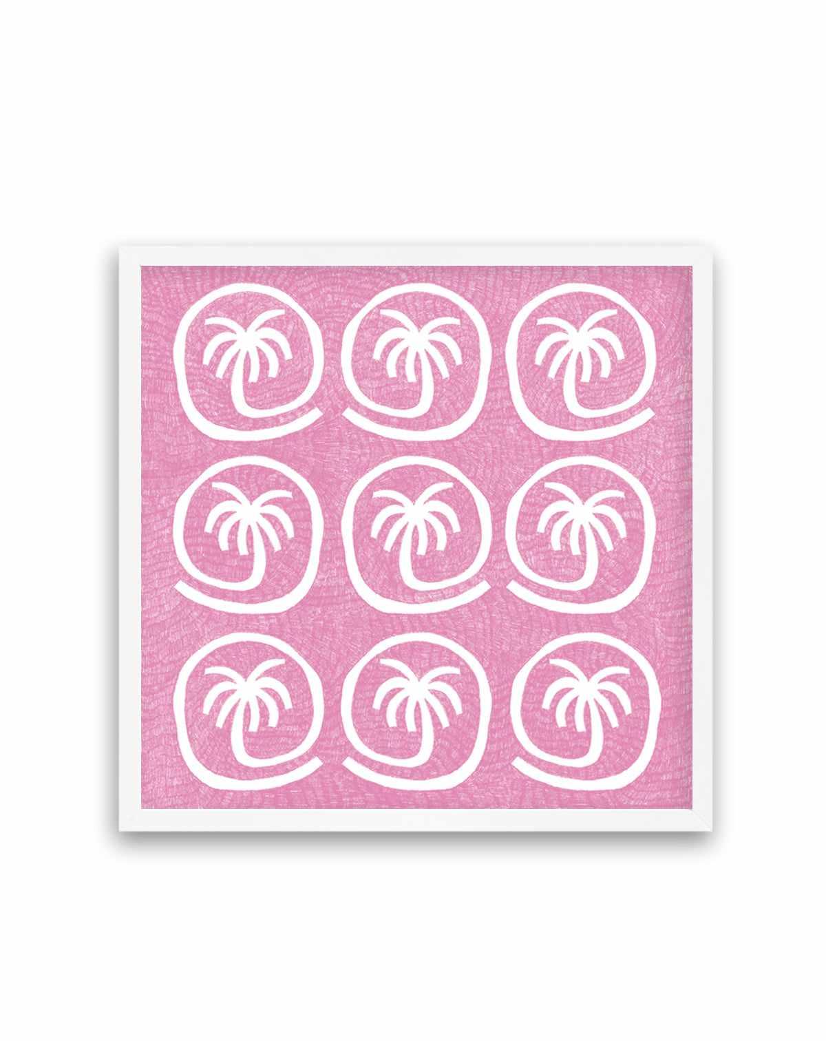 Palm Tree Tiles Pink by Shatha Al Dafai | Art Print from Olive et Oriel where you can shop wallpaper and artworks online