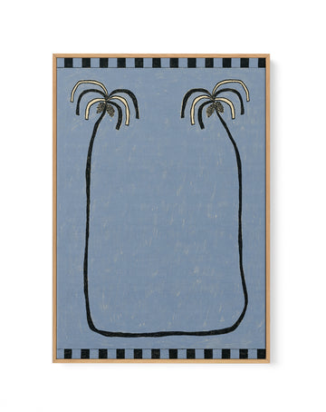 Palm Trees 1 by Shatha Al Dafai | Framed Canvas Wall Art