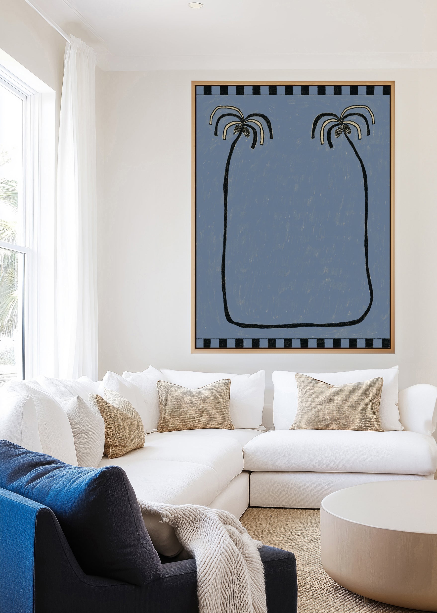 Palm Trees 1 by Shatha Al Dafai | Framed Canvas Art Print