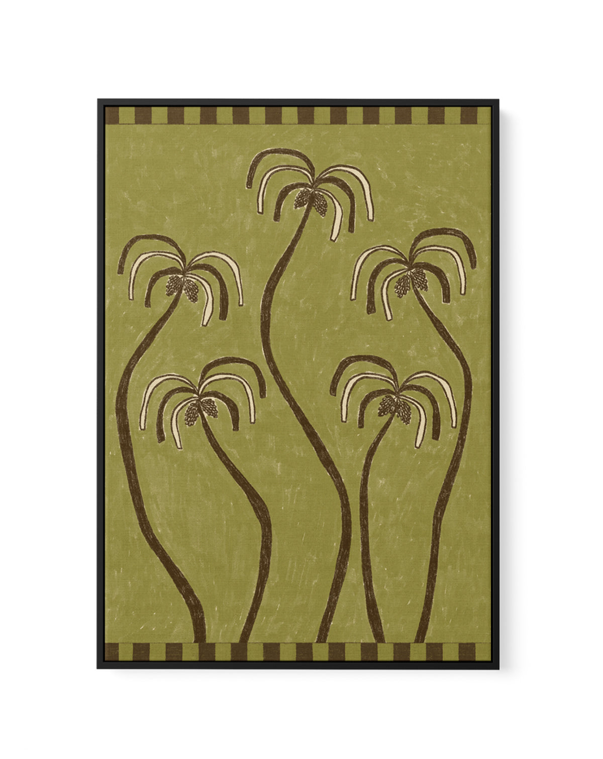 Palm Trees 2 by Shatha Al Dafai | Framed Canvas Art Print