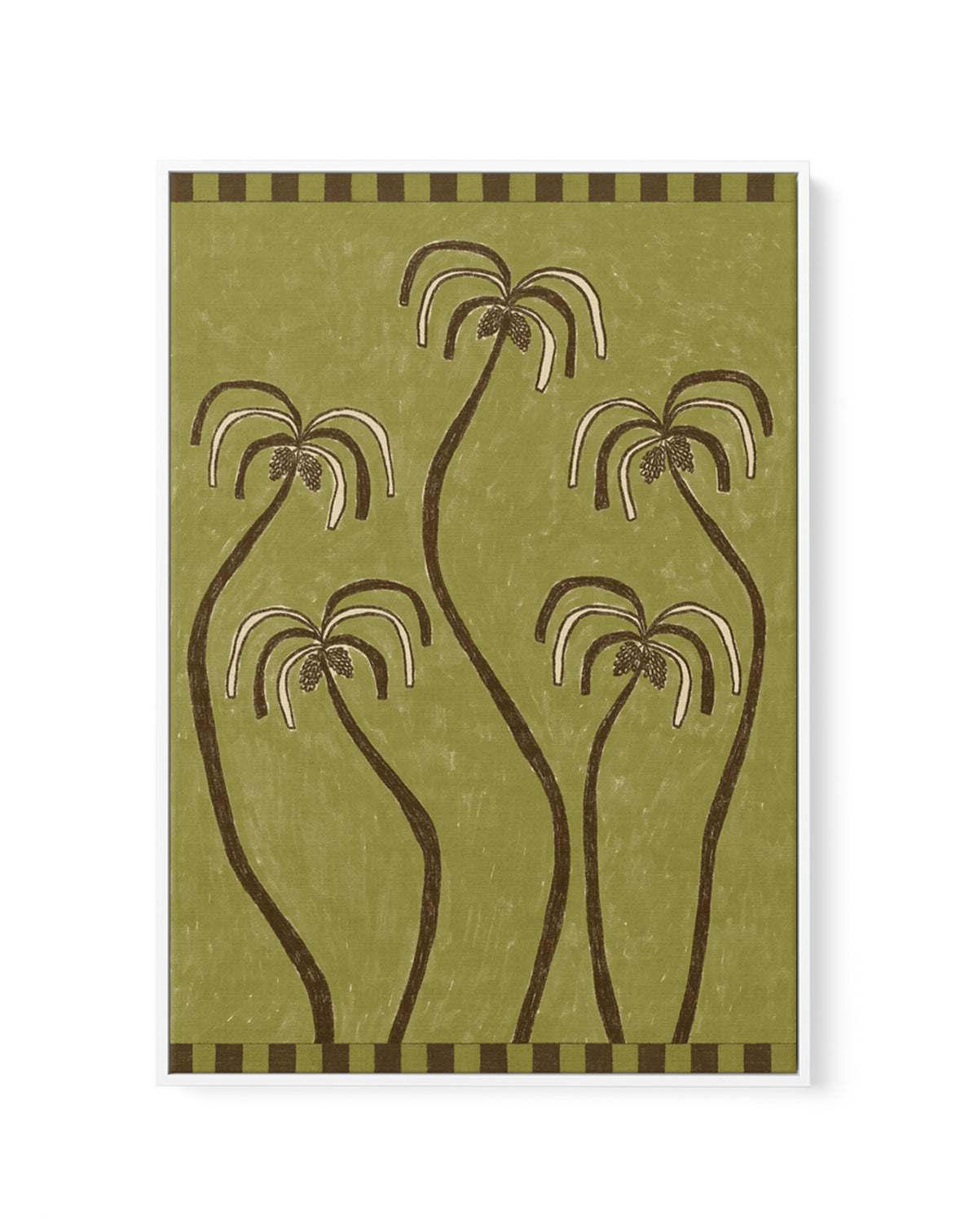 Palm Trees 2 by Shatha Al Dafai | Framed Canvas Art Print