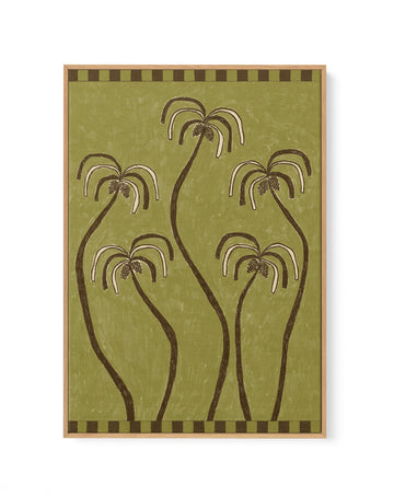 Palm Trees 2 by Shatha Al Dafai | Framed Canvas Wall Art