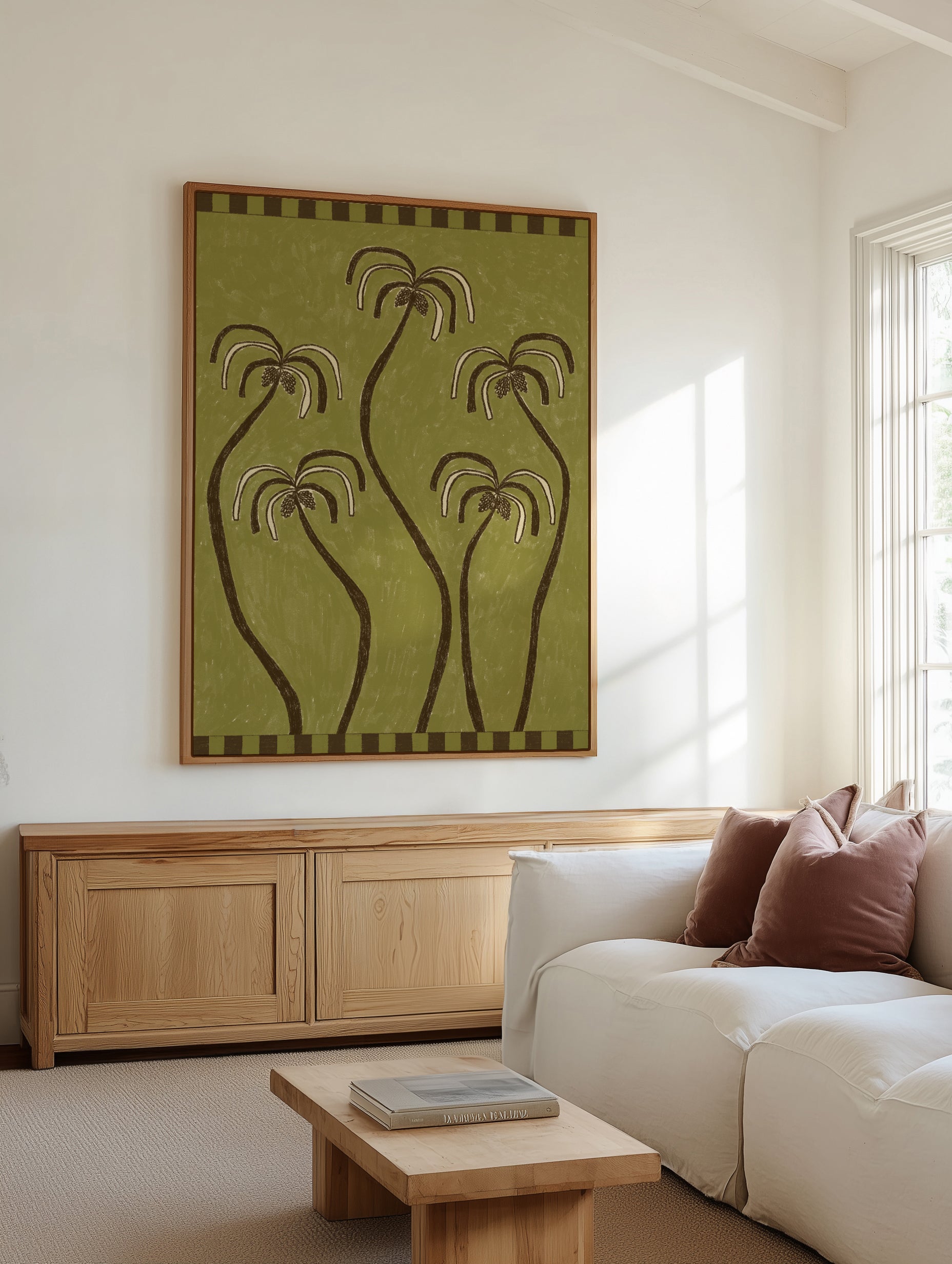Palm Trees 2 by Shatha Al Dafai | Framed Canvas Art Print