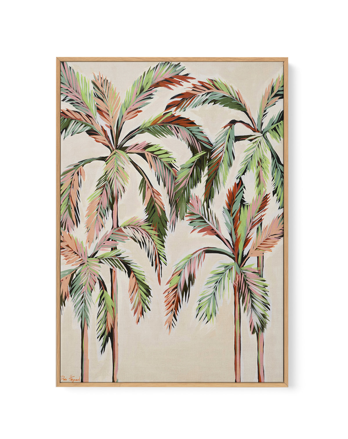 Palm Trees by Dani Heyward | Framed Canvas Art Print