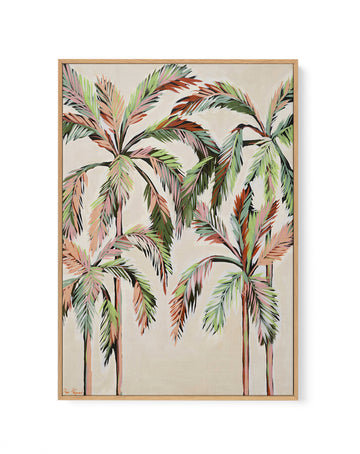 Palm Trees by Dani Heyward | Framed Canvas Wall Art