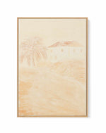 Palm View Illustration No I | Framed Canvas Art Print