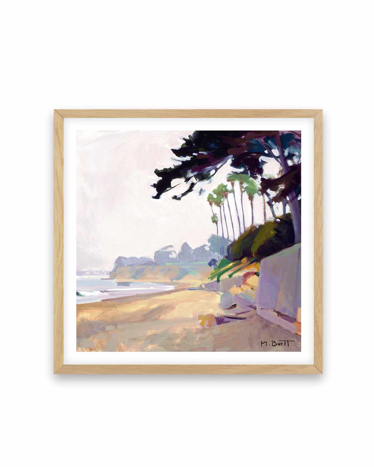 Palm & Cypress Butterfly Beach by Marcia Burtt Art Print