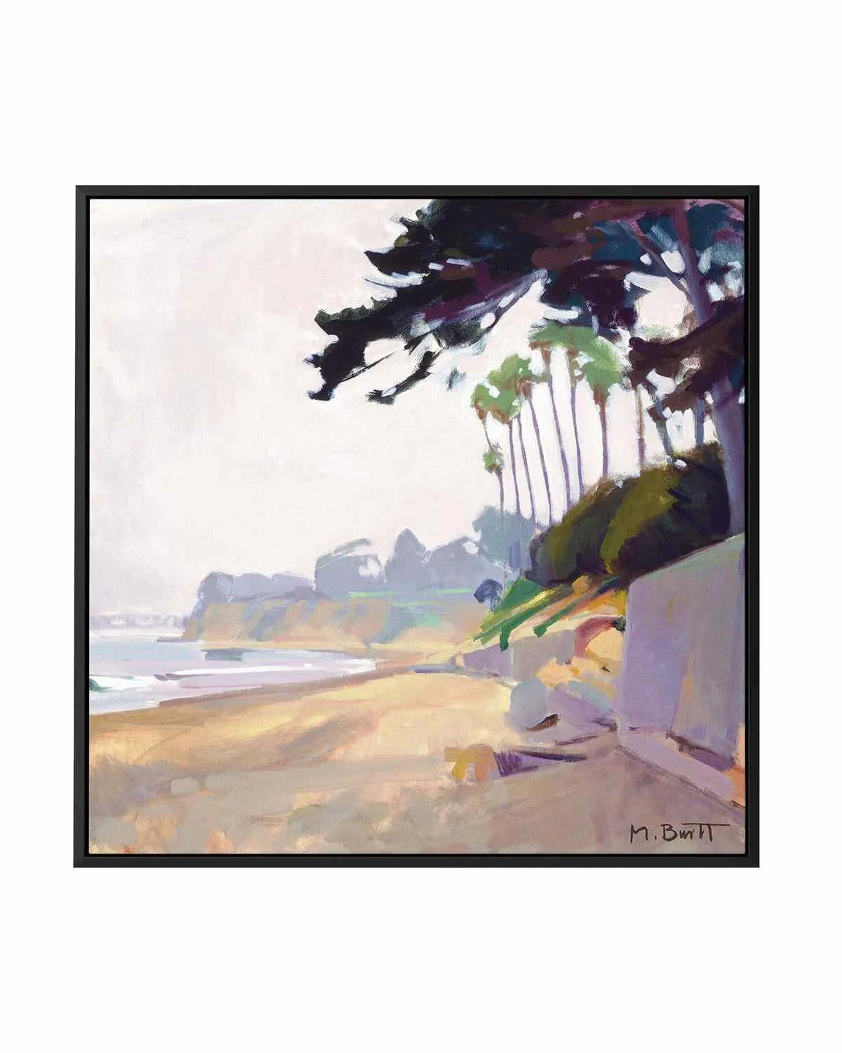 Palm & Cypress Butterfly Beach by Marcia Burtt | Framed Canvas Art Print from Olive et Oriel where you can shop wallpaper and artworks online