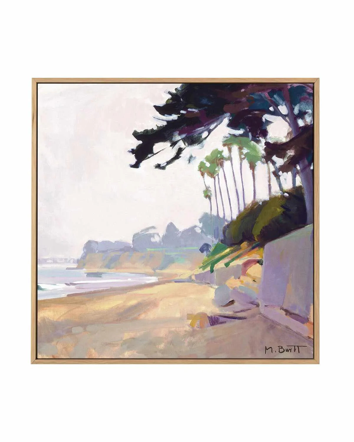 Palm & Cypress Butterfly Beach by Marcia Burtt | Framed Canvas Art Print from Olive et Oriel where you can shop wallpaper and artworks online