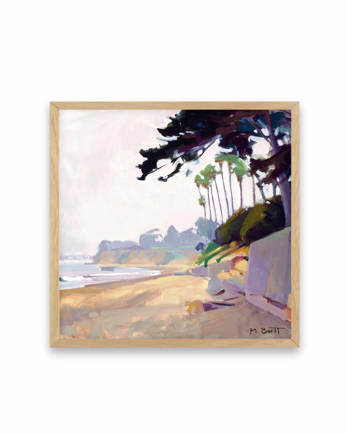 Palm & Cypress Butterfly Beach by Marcia Burtt Art Print