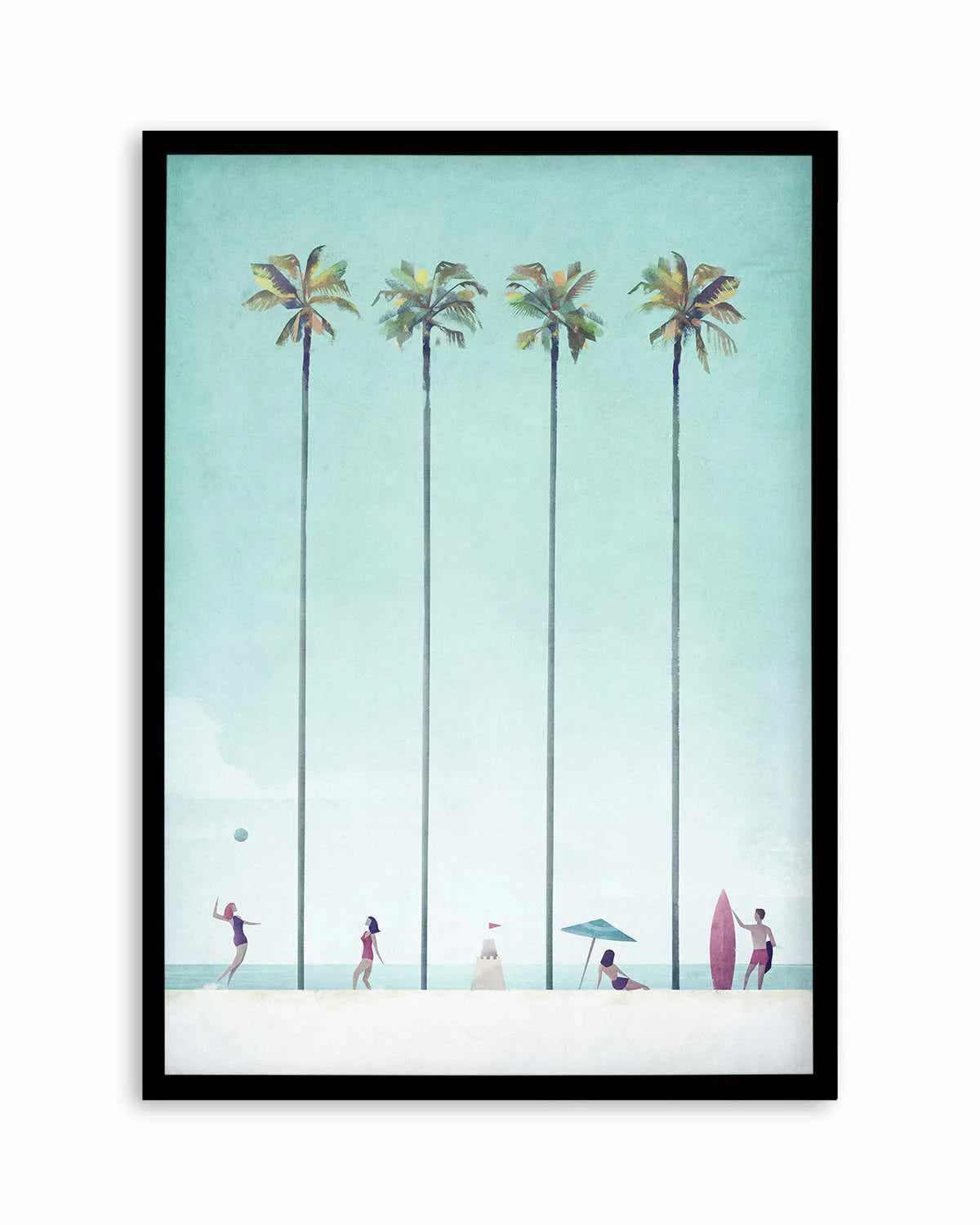 Palm Tree Beach by Henry Rivers Art Print from Olive et Oriel where you can shop wallpaper and artworks online