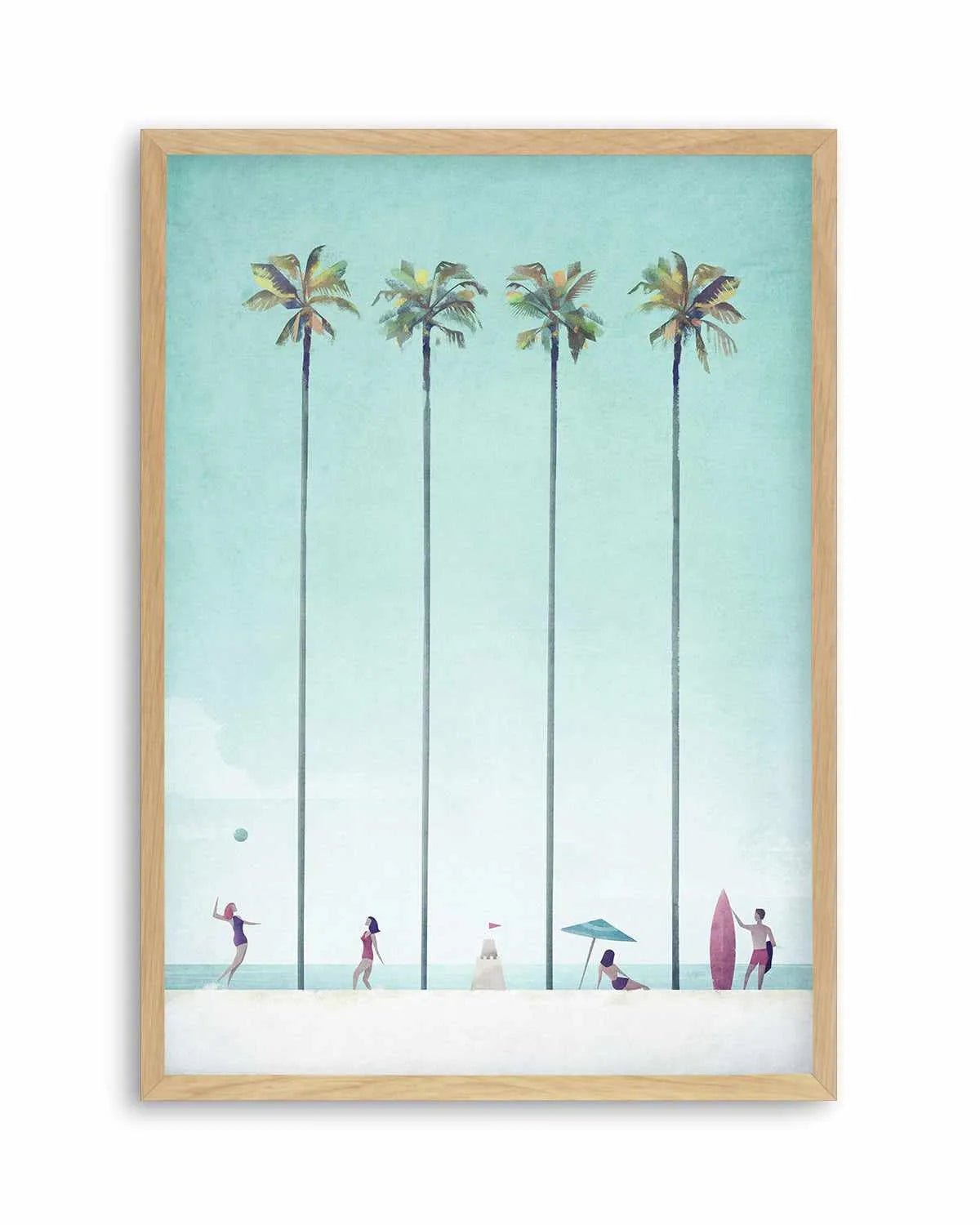Palm Tree Beach by Henry Rivers Art Print from Olive et Oriel where you can shop wallpaper and artworks online
