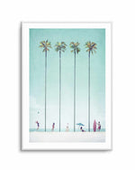 Palm Tree Beach by Henry Rivers Art Print