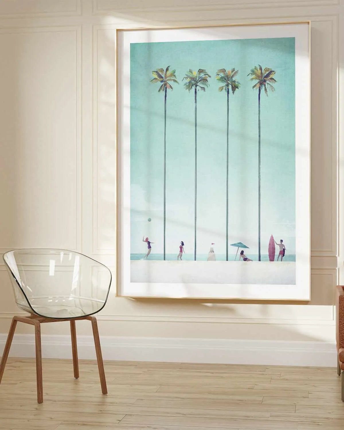 Palm Tree Beach by Henry Rivers Art Print from Olive et Oriel where you can shop wallpaper and artworks online