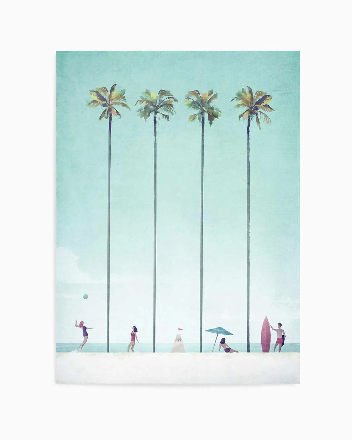 Palm Tree Beach by Henry Rivers Art Print from Olive et Oriel where you can shop wallpaper and artworks online