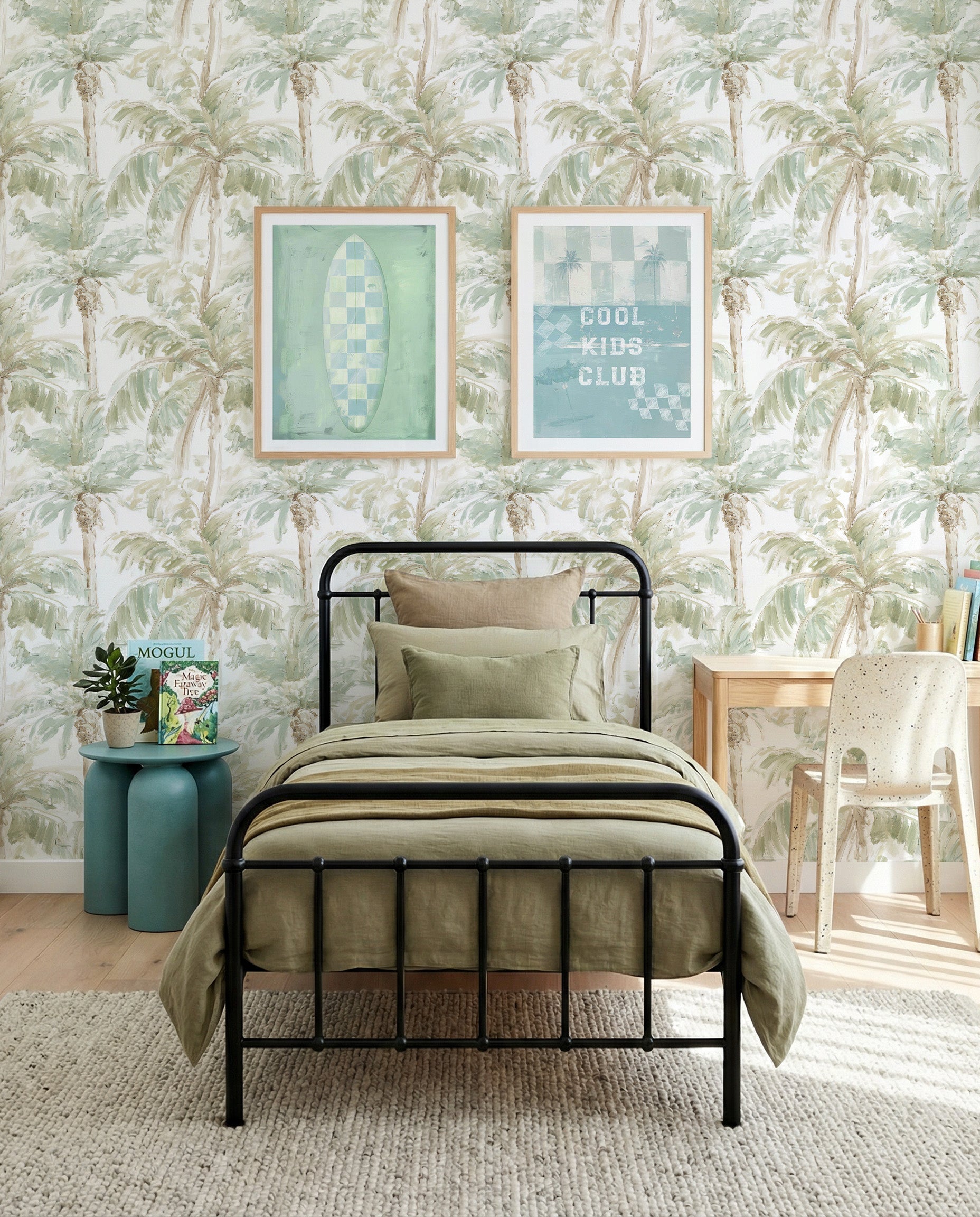 Palm Break Wallpaper Mural from Olive et Oriel where you can shop wallpaper and artworks online