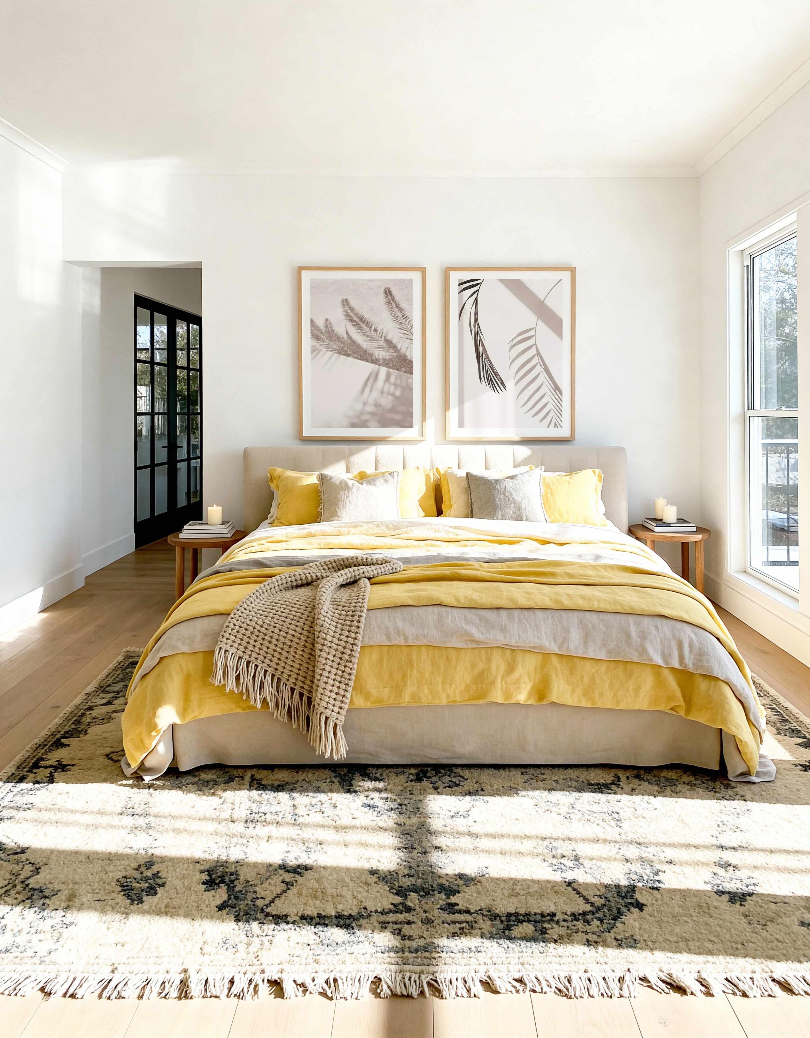 Palm Shadow I & II Art Print Set of 2 | Matching Wall Art from Olive et Oriel where you can shop wallpaper and artworks online