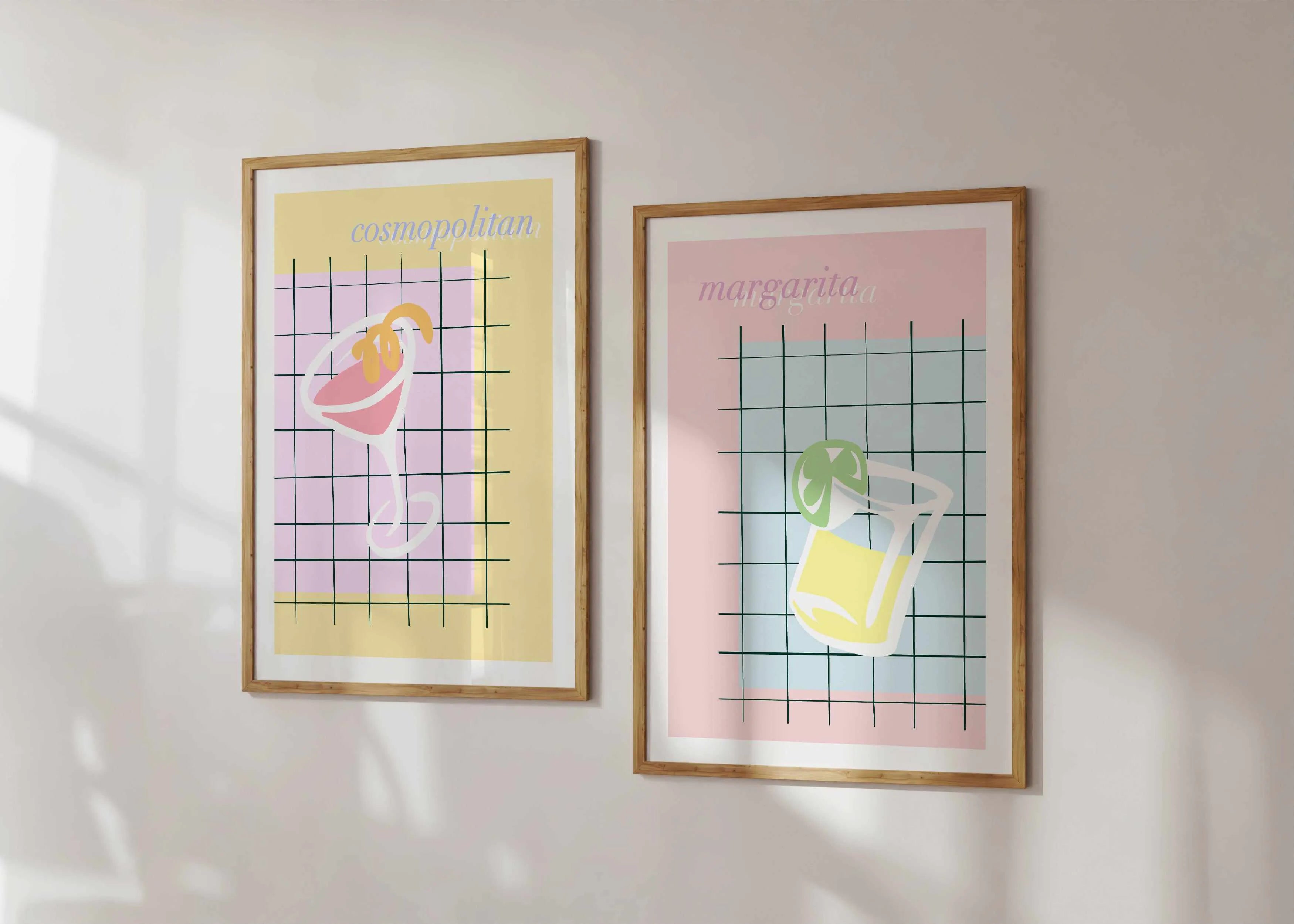 Palm Springs Margarita Art Print from Olive et Oriel where you can shop wallpaper and artworks online