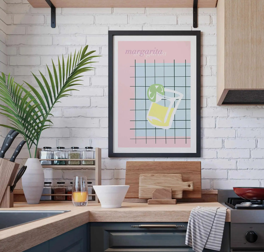 Palm Springs Margarita Art Print from Olive et Oriel where you can shop wallpaper and artworks online