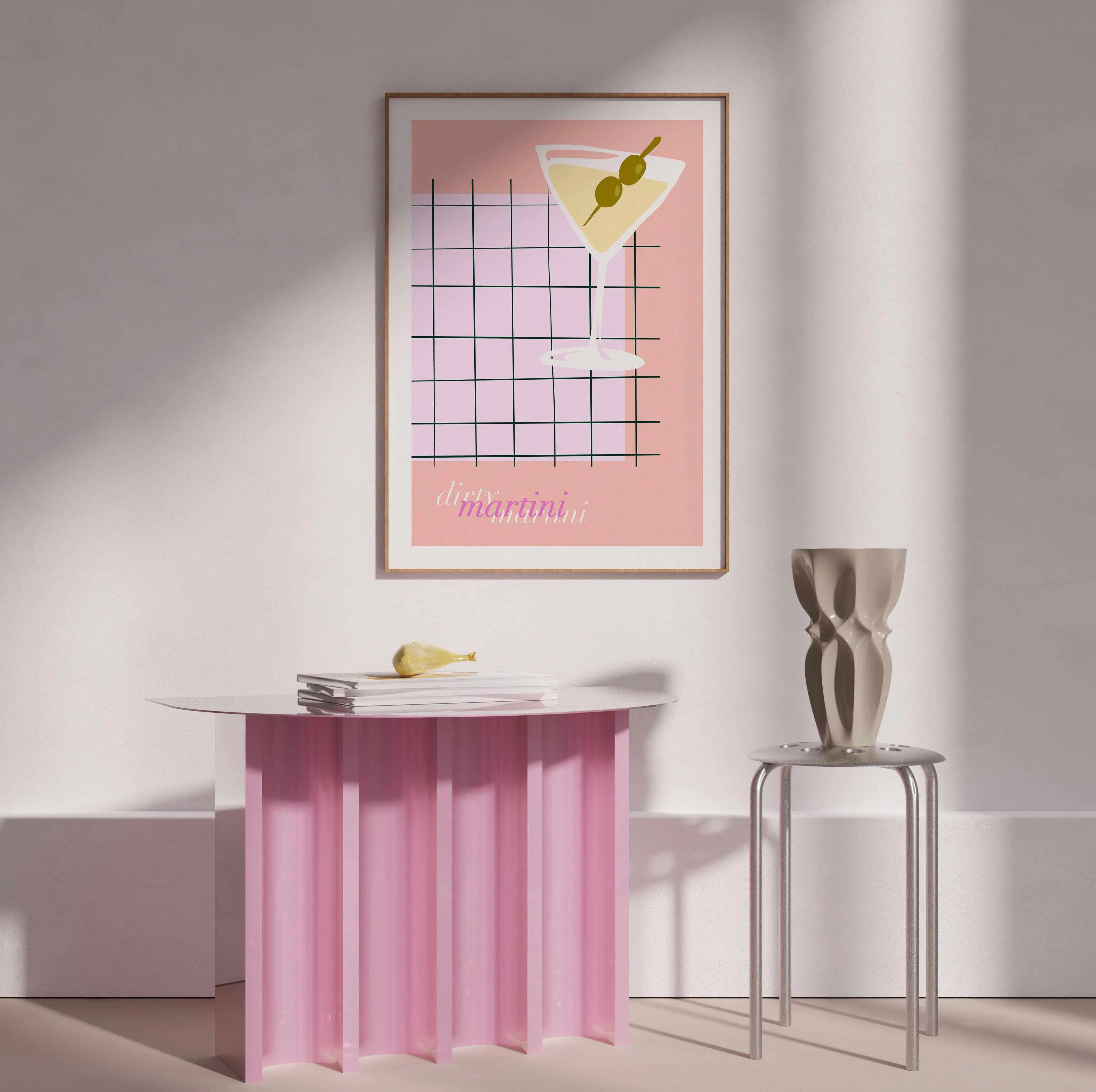 Palm Springs Martini Art Print from Olive et Oriel where you can shop wallpaper and artworks online