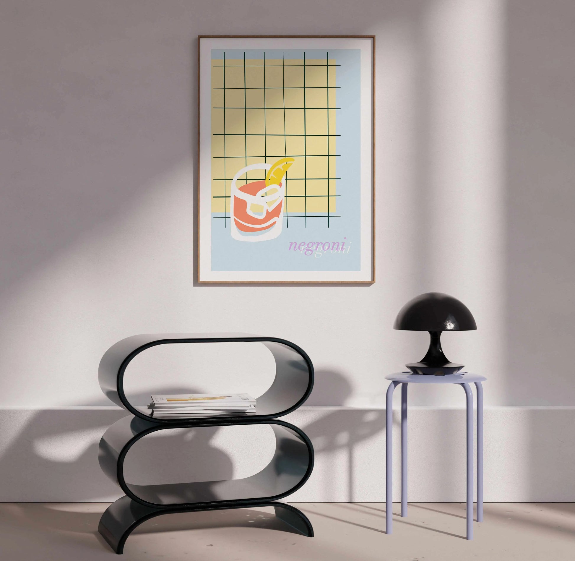 Palm Springs Negroni Art Print from Olive et Oriel where you can shop wallpaper and artworks online