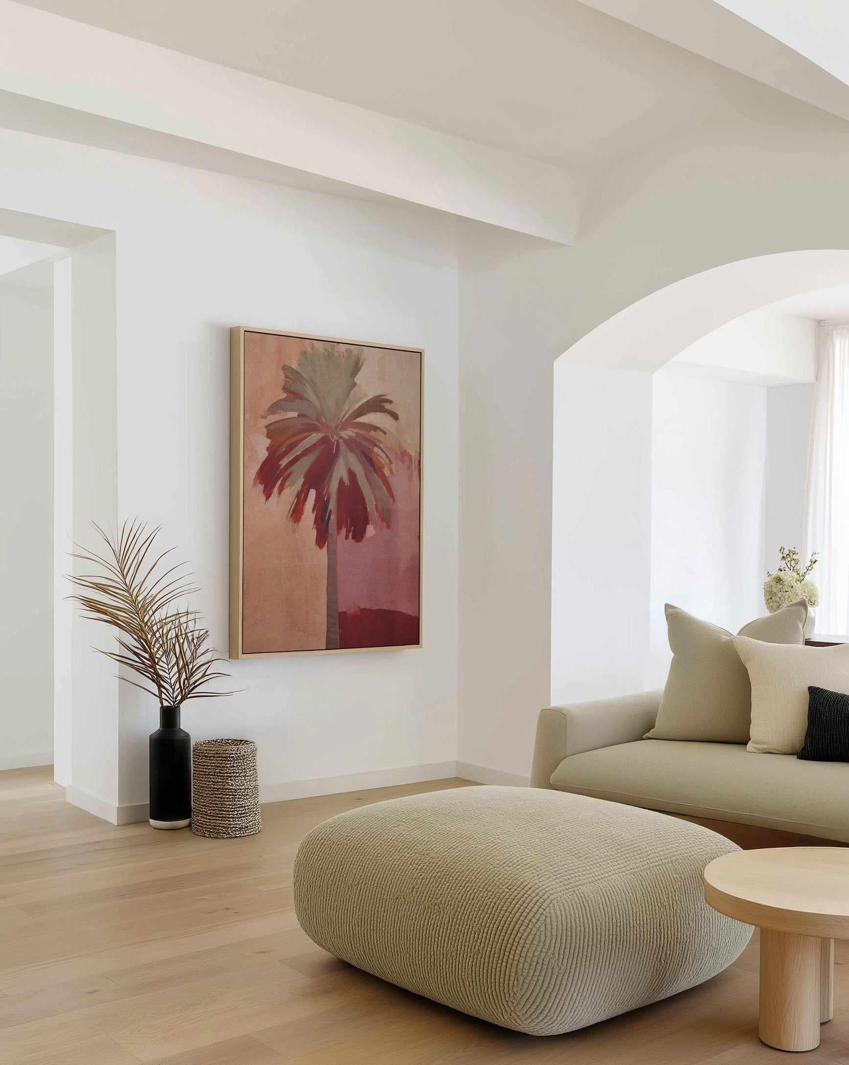 Palma Rosa I | Framed Canvas Art Print from Olive et Oriel where you can shop wallpaper and artworks online