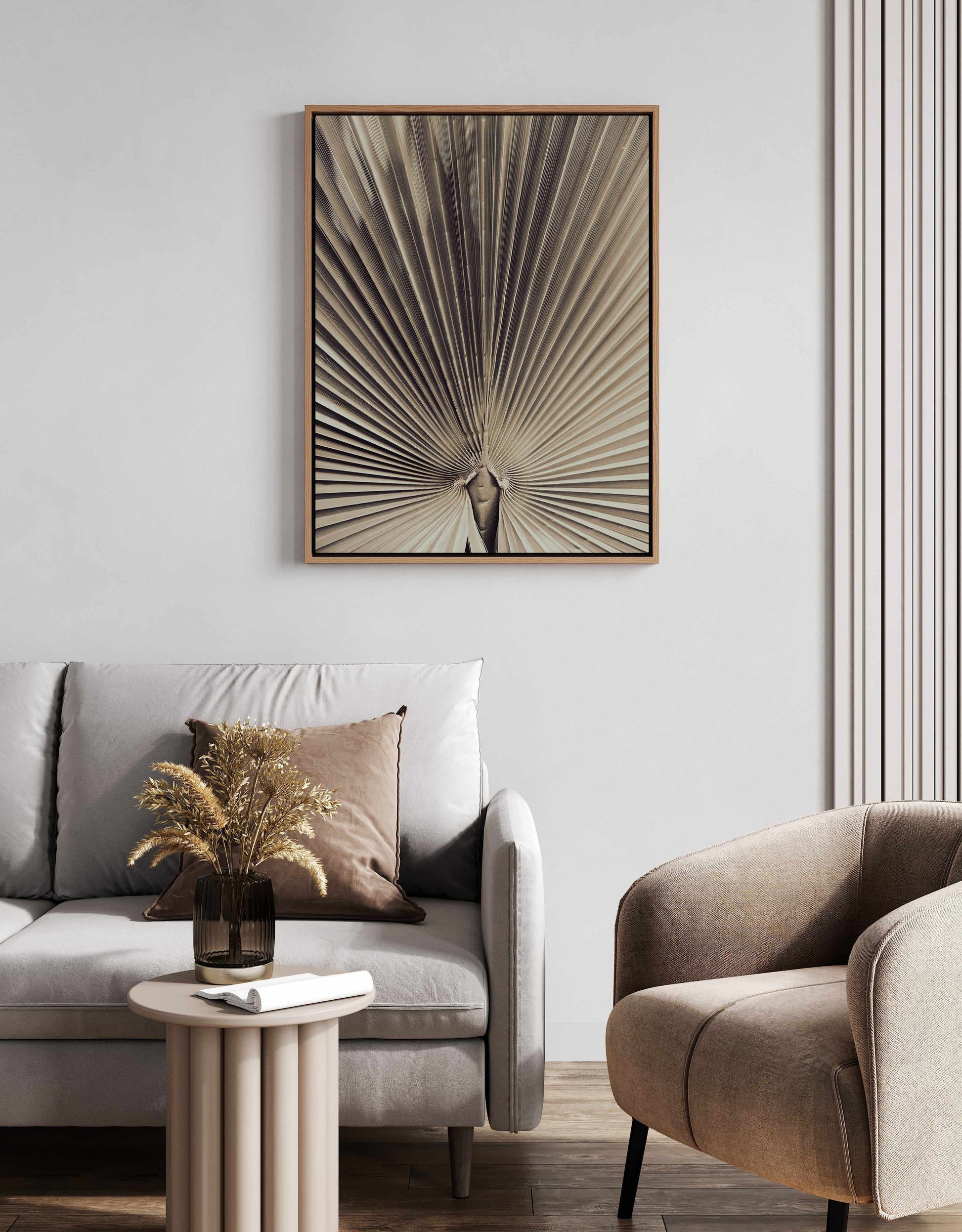 Palmblad 001 By Studio III | Framed Canvas Art Print from Olive et Oriel where you can shop wallpaper and artworks online