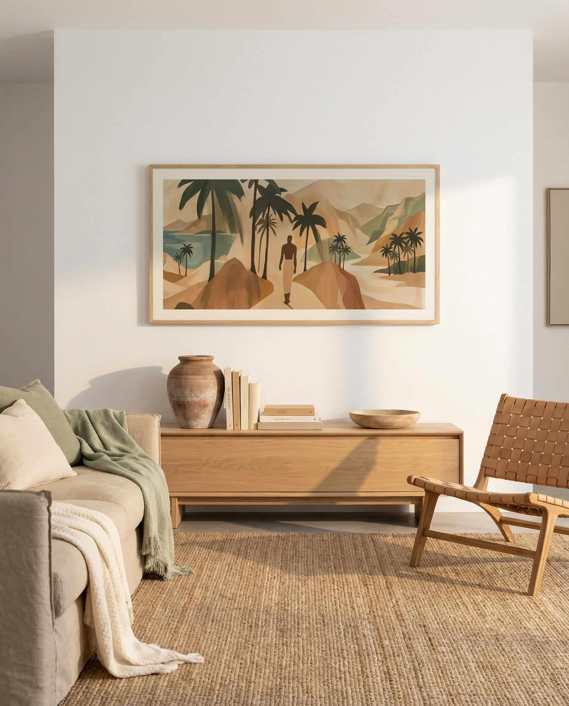 Palmora LS | Panoramic Art Print from Olive et Oriel where you can shop wallpaper and artworks online