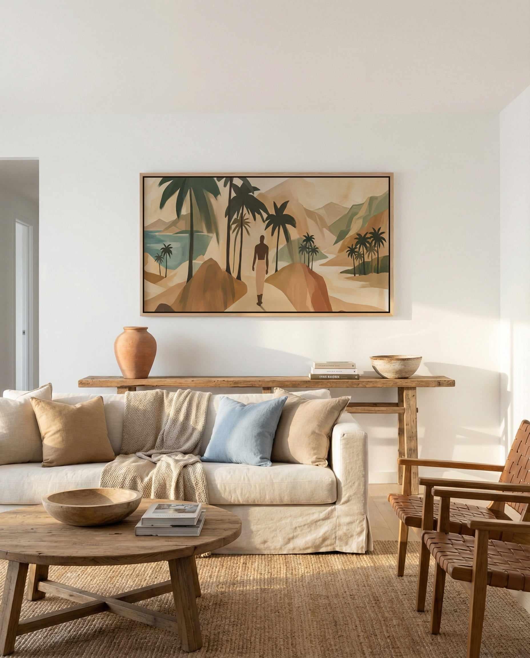 Palmora LS | Panoramic Canvas Art Print from Olive et Oriel where you can shop wallpaper and artworks online