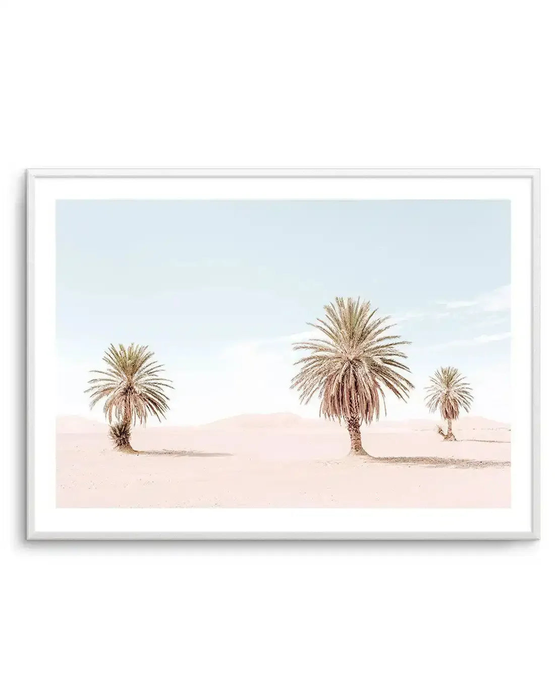 Palms Of Morocco Art Print-Shop Australian Art Prints Online with Olive et Oriel - Our collection of Moroccan art prints offer unique wall art including moroccan arches and pink morocco doors of marrakech - this collection will add soft feminine colour to your walls and some may say bohemian style. These traditional morocco landscape photography includes desert scenes of palm trees and camel art prints - there is art on canvas and extra large wall art with fast, free shipping across Australia. U