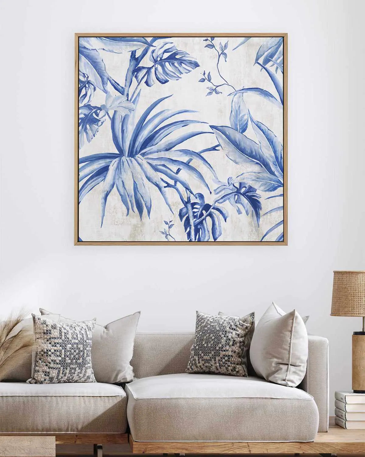 Palms Toile I | Framed Canvas Art Print from Olive et Oriel where you can shop wallpaper and artworks online