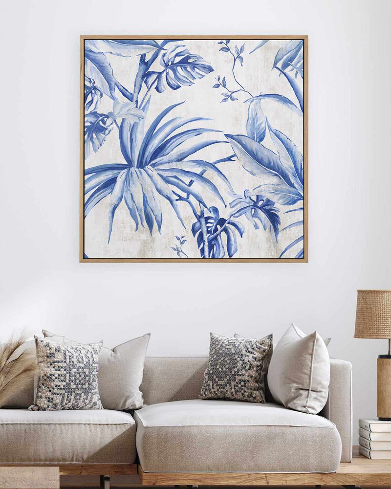 Palms Toile I | Framed Canvas Art Print