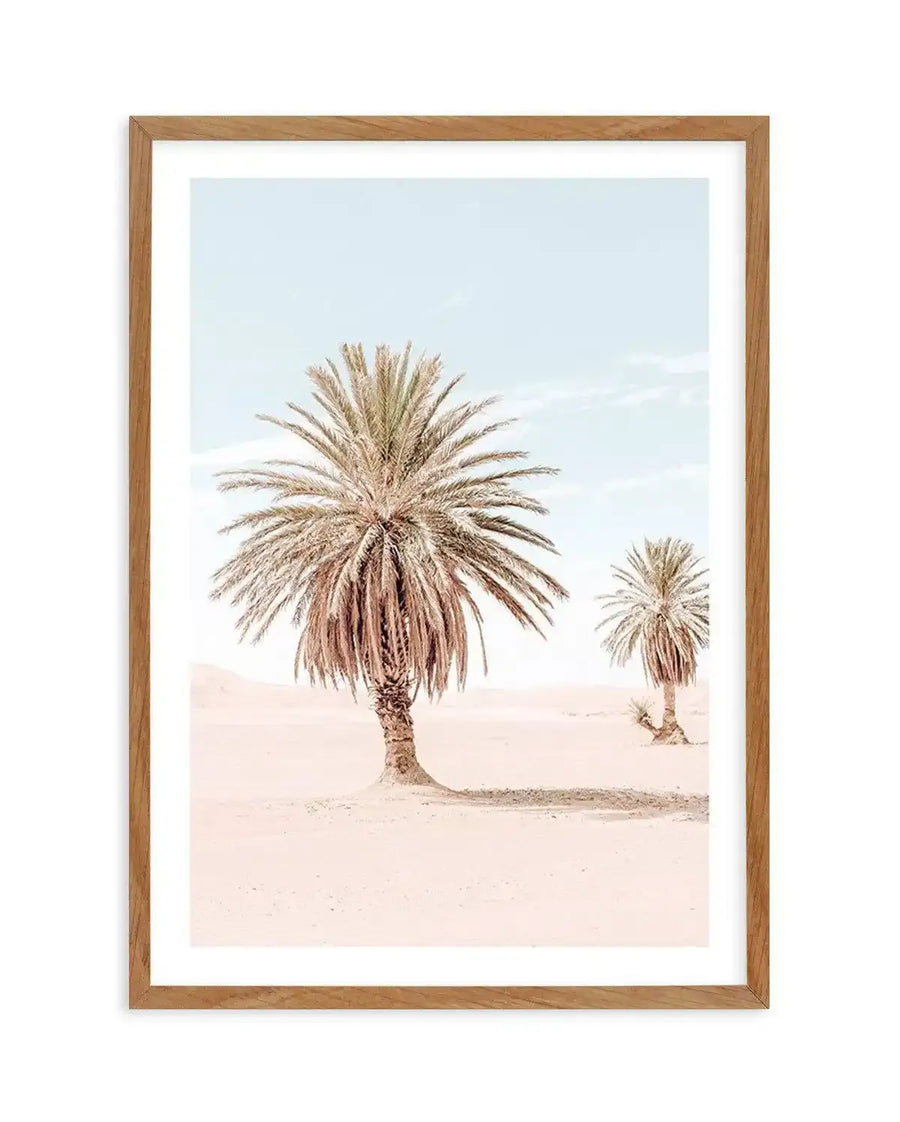 Palms of Morocco II Art Print-Shop Australian Art Prints Online with Olive et Oriel - Our collection of Moroccan art prints offer unique wall art including moroccan arches and pink morocco doors of marrakech - this collection will add soft feminine colour to your walls and some may say bohemian style. These traditional morocco landscape photography includes desert scenes of palm trees and camel art prints - there is art on canvas and extra large wall art with fast, free shipping across Australia